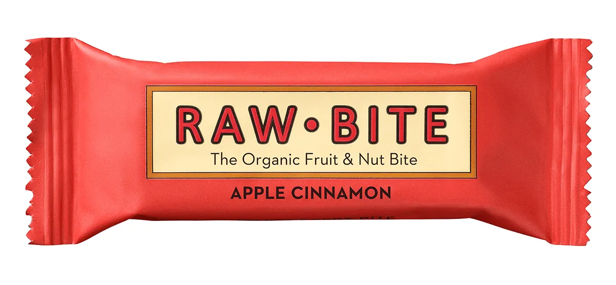 Raw Bite energybar pomme/canelle s.gluten bio & raw 50g